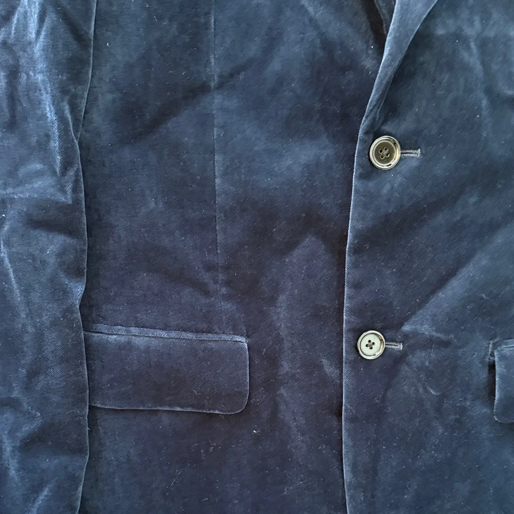Indochino Men's Navy Velvet Blazer 100% Cotton Custom Made to Measure 42R